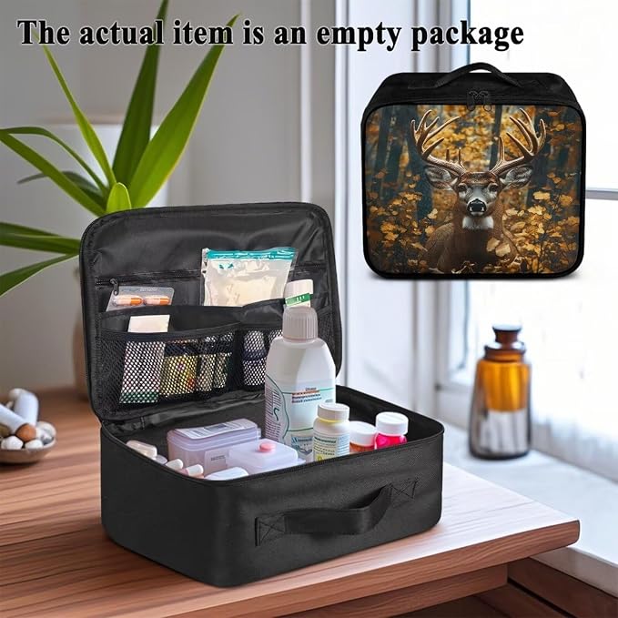 Rnyleeg Deer Hunting First Aid Kit for Home Empty First Aid Bag with Mesh Pockets Large Capacity Design Emergency Medical Trauma Bag for Travel