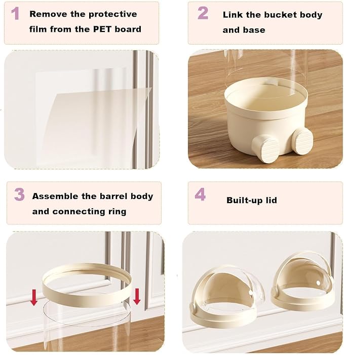 Clear Storage Tube Organizer, Vertical Stuffed Animal Display Container with Pull Button, PET Storage Tower for Plush Collection and Home Organization (PKB, 51.18 in)