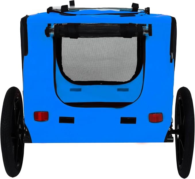 ZeHuoGe Pet Bike Trailer for Small to Medium Pets, Pet Cart Bicycle Wagon,23.62”x17.71” Roomy Cabin, Foldable & Portable, Universal Fit for 20”-29” Bikes