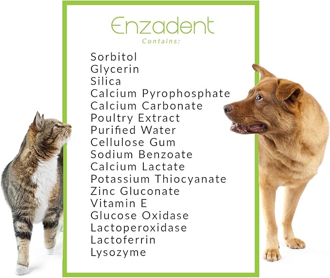 Vetoquinol Enzadent Enzymatic Toothpaste Kit + Fingerbrush for Cats & Dogs – .75oz, Poultry Flavor – Oral Dental Care Kit: Removes Plaque, Polishes Teeth & Freshens Breath