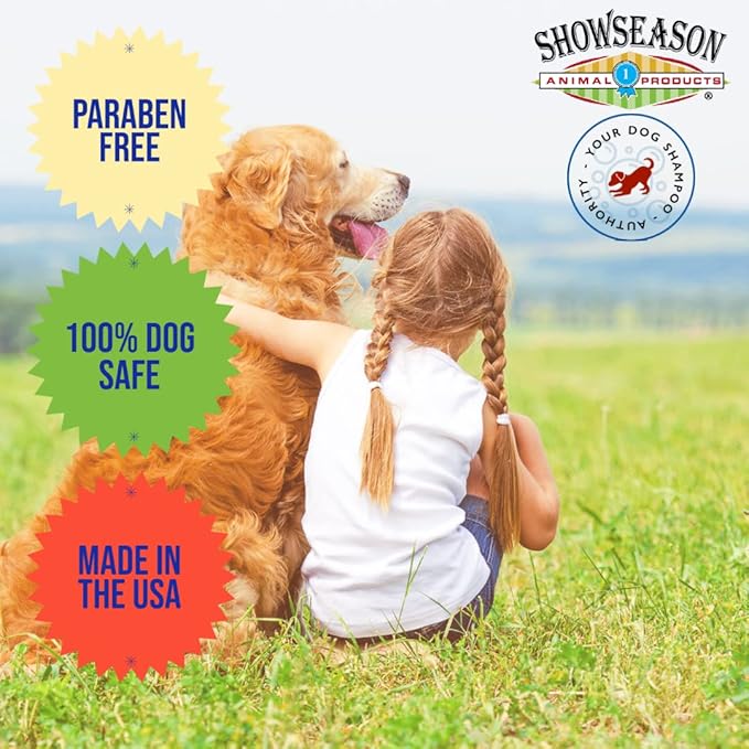 Showseason® Sugar Cookie Pet Shampoo 1 Gallon | Long-Lasting Odor Eliminator | Paraben-Free | Biodegradable and Non-Toxic | Made in The USA