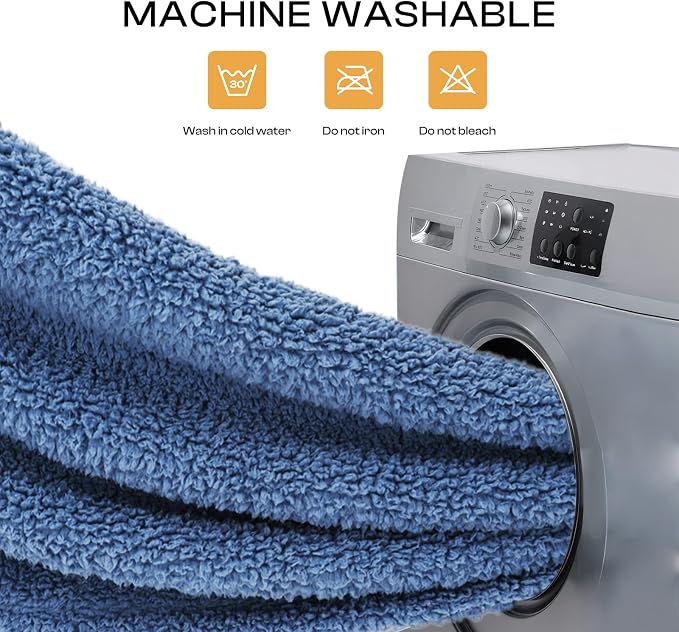 Luciphia 1 Pack 3 Calming Dog Blanket Fluffy Premium Fleece Pet Blankets Soft Sherpa Throw for Dogs Puppy Cat Haze Blue Large (41" x31") | Fluffy Throw Blanket Washeble for Crate Bed Couch Indoor. Cozy Pet Blanket, Puppy Essentials Dog gift,Haze Blue,L...