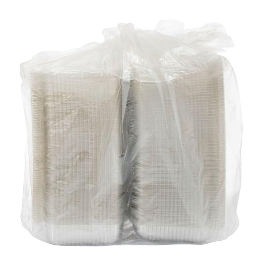 Dart 9.4 Inch StayLock Oblong High-Domed Clear PET Plastic Hinged Container, PET40UT1 (250 Count)