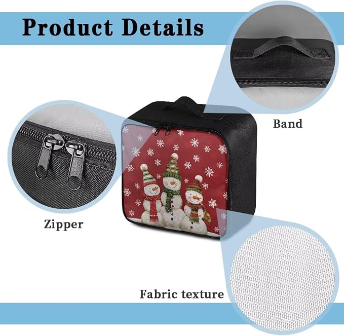 Emergency Kit Bag First Aid Christmas Snowman Red Built with Abrasion-Resistant Medic Bag for Pet Friendly Breathable Construction Easy Access