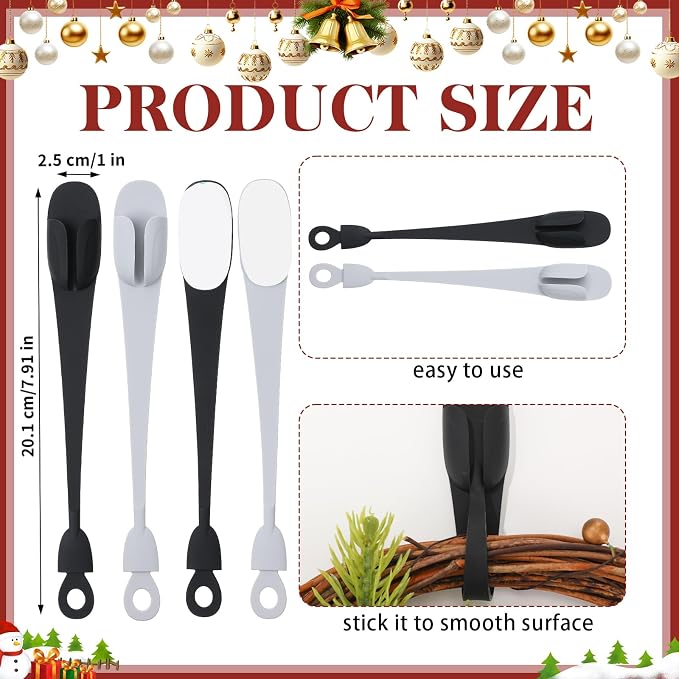 12 Pcs Cord Bundlers Organizer for Appliances, Black, Gray | Self Adhesive Kitchen Sticky Silicone Holder Organizer for Air Fryer, Toaster, Home Decorations Accessories