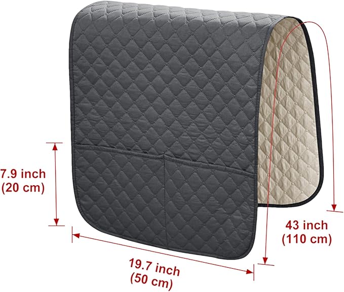 Sofa Armrest Covers Comfortable Anti-Slip Waterproof | Recliner Arm Protector for Books Tablet Phone TV Remote Cellphone Book Phones Pets Chocolate Remote Control Snack