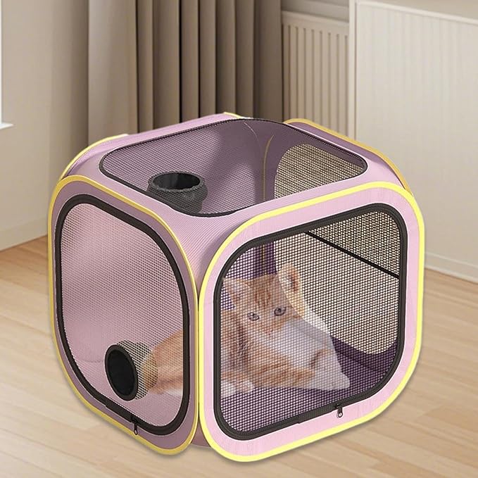 Cat Dryer Foldable Dog Drying Cage | Dog Blow Dryer Box for Puppy Dog Home Room Grooming Bath Wash Outdoor