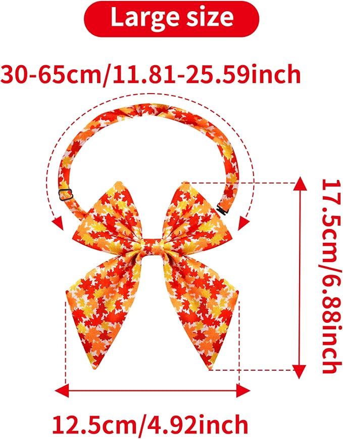 PET SHOW 10 Pack Fall Sailor Dog Bowties for Large Dogs