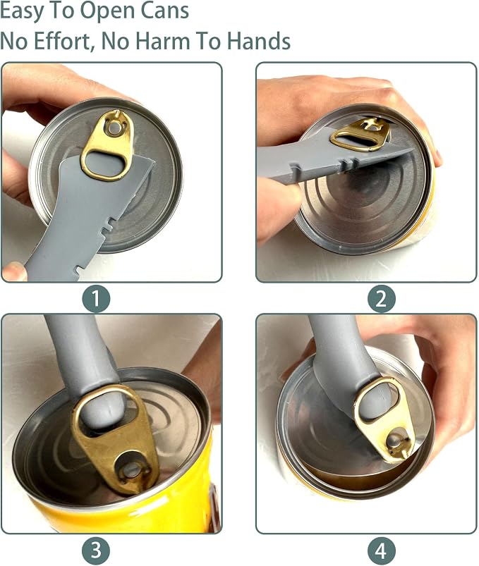 Cat Dog Food Can Lids Spoons，Silicone Pet Food Can Lids | Multi-Function Cat Food Spoon and Opener Cute Paw Shape Opener Spatula Wet Food Spoon for Cats and Dogs (Gray)