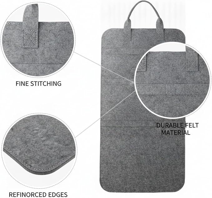 Pet Toy Storage Bag, Polyester Felt Bin for Cat and Dog Toys, Open Top Organizer for Shelves and Living Room, 13 x 3.3 x 1.6 Inches (1 PC)