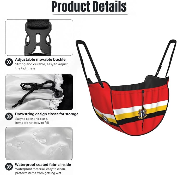 Flag of Kursk Car Seat Organizer-Backseat Storage Bag for Travel | Waterproof Durable. Holds Snacks Gear Essentials. Fits Most Cars.