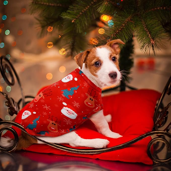 Xuniea 6 Pcs Holiday Dog Shirt Valentines Dog Clothes Easter Pet Outfit Costume Seasonal Puppy Festival Vest Apparel Pet Tank Top Tees for Dogs Cat Halloween Christmas(S (fit 3-5lbs）)