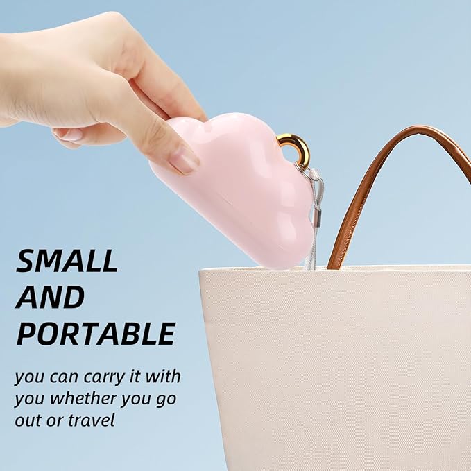 Pink Cloud Mini Lint Roller Travel Size,Reusable Mini Travel Sticky Roller,Portable Lint Roller Dog and Cat Pet Hair Remover for Clothes, Furniture(150 Sheets)