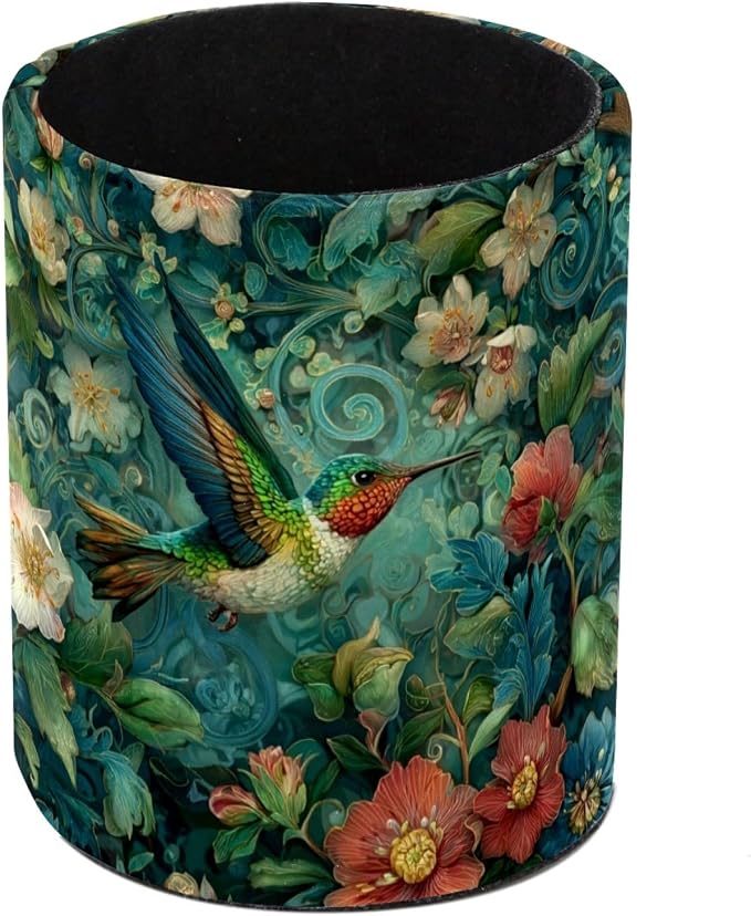Hummingbird Pen Holder, Pencil Cup Marker Brush Holder Desk Storage Case, Desktop Organizer for School Office Home Supplies
