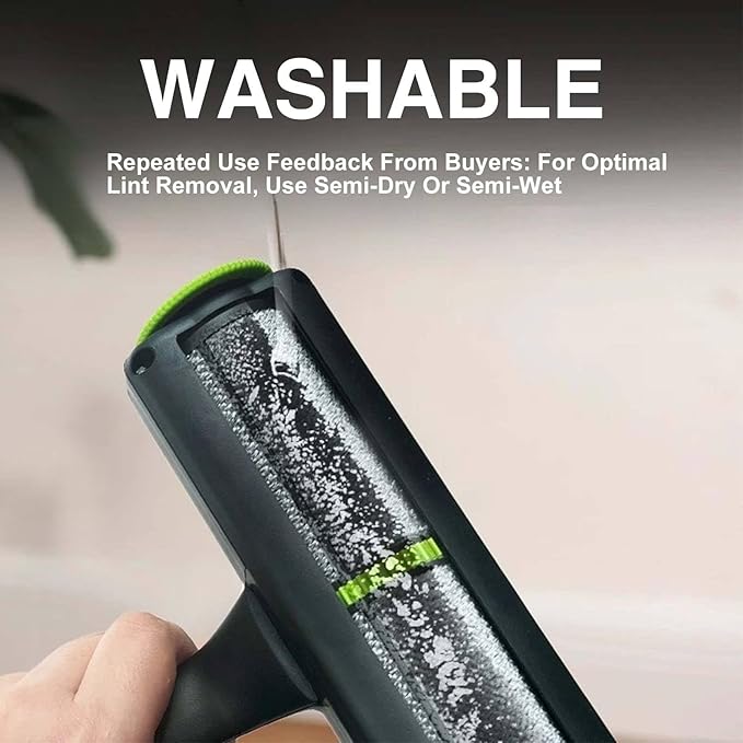 Pet Hair Remover Roller — Reusable Dog & Cat Hair Remover for Furniture, Couch, Clothing & Car | Eco Friendly Lint Roller | No Sticky Tape, No Batteries | Manual Fur Remover
