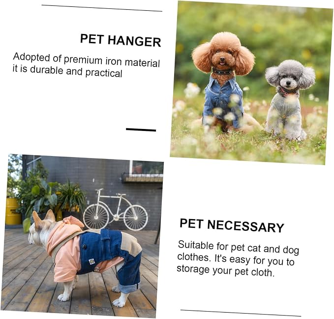 ORFOFE 20pcs Pet Clothes Hangers for Dogs Plastic Puppy Apparel Storage Rack Dog Clothing Organizer Lightweight and Portable Pet Clothes Hanger