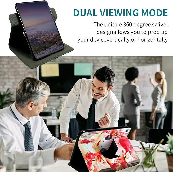 Case for Samsung Tab A11 8.7" 2025/Galaxy Tab A9 8.7" 2023, 360 Degree Rotating Stand with Multi-Angle Vertical & Horizontal Viewing Shockproof Protective Shell for Women Men, Pink Dragon