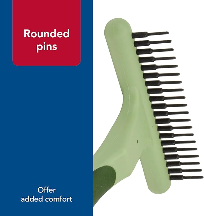 Coastal Pet Safari Double Row Undercoat Rake - Gentle Dematting and Deshedding Grooming Comb for Dogs