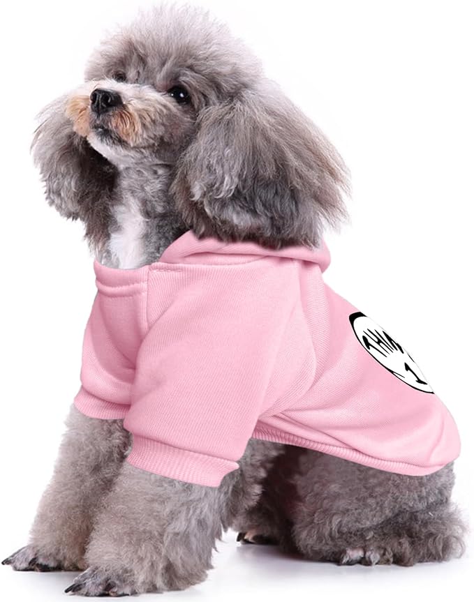 Dog Hoodie Pet Clothes for Small Dogs Thing 1 Printed Hoodies Medium Puppy Hooded Sweatshirt Pullover Outfit(Pink,2XL)