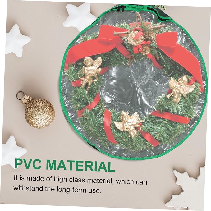 KOMBIUDA 1pc Christmas Wreath Storage Bag Window Container for Holiday Decoration and Non-deforming Design for Storing Festive Wreaths