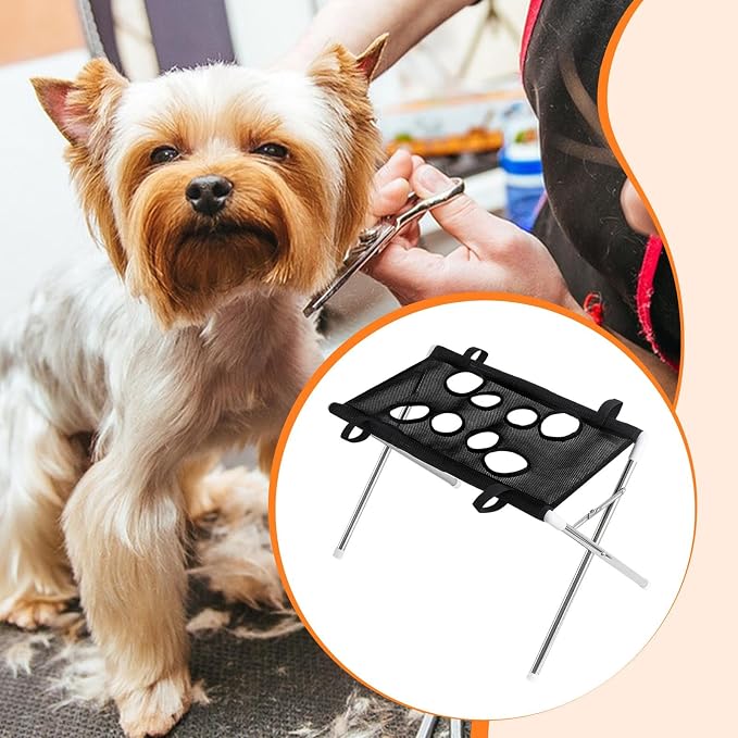 Pet Grooming Hammock Harness with Mesh Material for Bathing Nail Trimming Restraint and Grooming Stand Suitable for Cats Small Dogs Grooming Home Use, Black