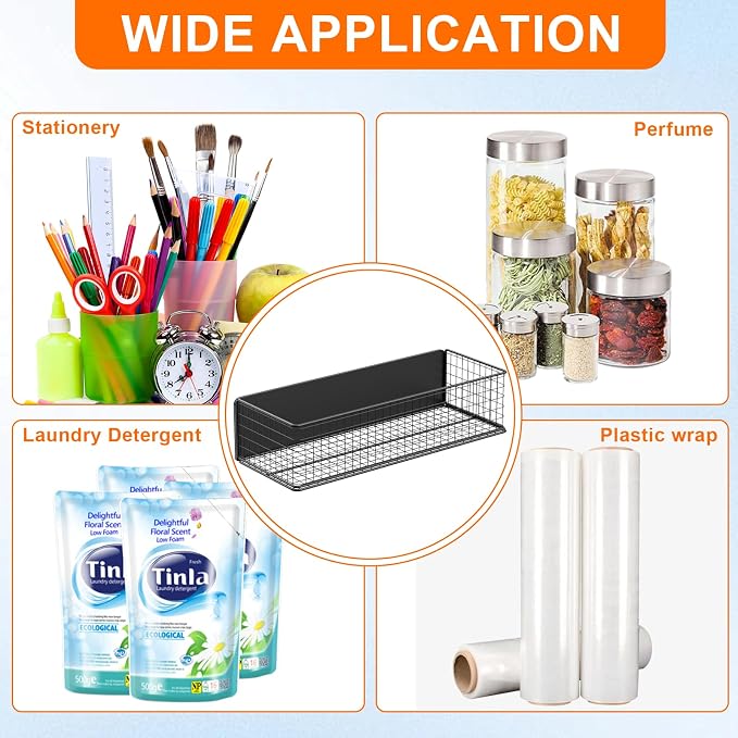 2Pack Magnetic Basket Organizer Holder for Fridge | Magnetic Storage Bin Box Containers, For Refrigerator Whiteboard Classroom