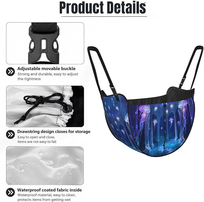 Jellyfish Palace Car Seat Organizer-Backseat Storage Bag for Travel | Waterproof Durable. Holds Snacks Gear Essentials. Fits Most Cars.