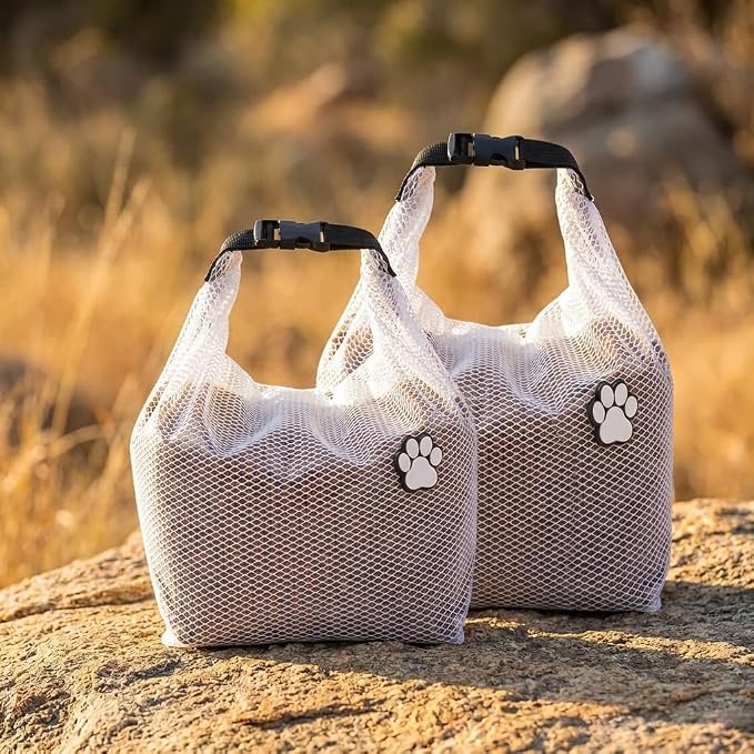 Dog Food Travel Bag 2Pack,Pet Travel Food Storage Container, Leakproof, Pet Safe,Foldable, for Maximum Freshness, for RV Road Trips, Camping, Longterm Dog Boarding Gear Accessories/white