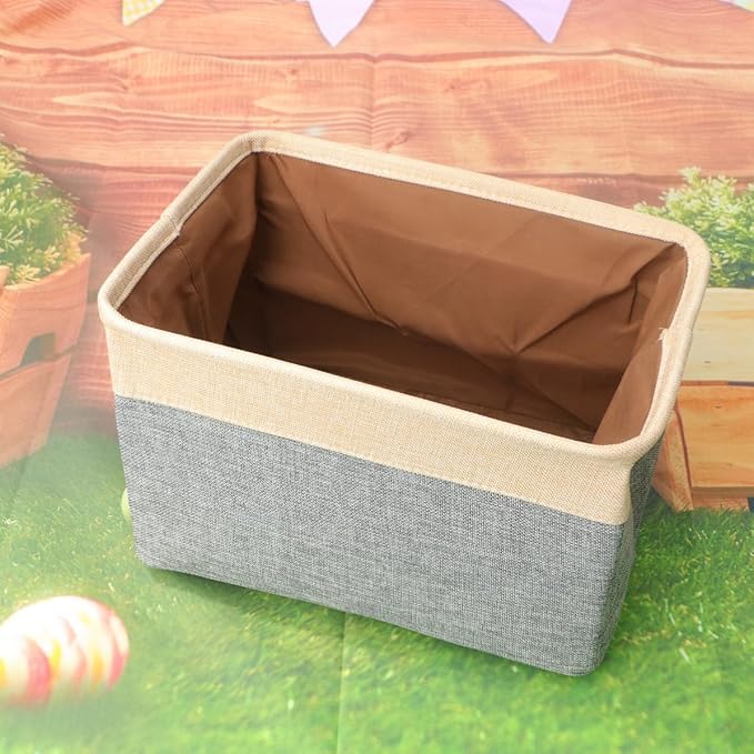 ABOOFAN Foldable Large Capacity Cloth Storage Basket for Pet, Portable Beige Home Storage Organizer Suitable for Bedroom and Living Room