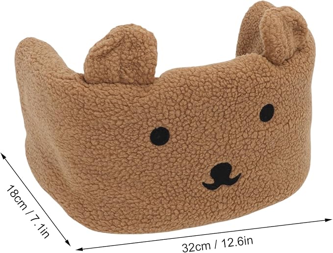 SUNGOOYUE Pet Stroller Guard, Soft Breathable Cotton Polyester Pet Strolling Front Section Cover for Winter (Brown)