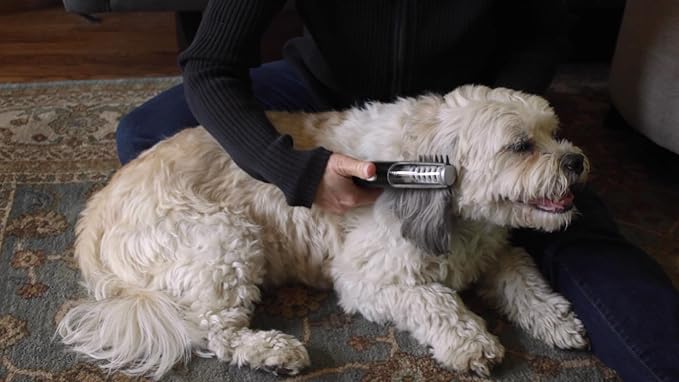 MISTIC COOL Alpha Pro Dog Trimmer for Grooming | Painlessly Removes Knots & Tangles from Long Haired Dogs | Dematting Comb for Dogs & Cats, Pet Grooming Tool