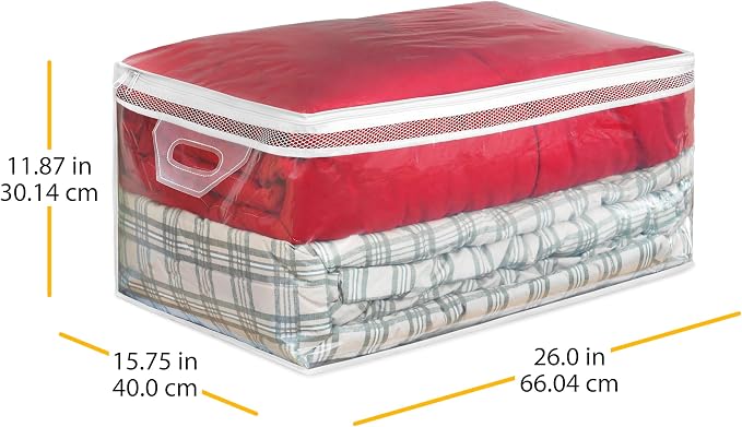 Whitmor Flexible Zip Storage Tote Jumbo