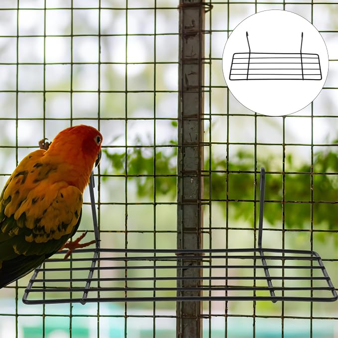 Happyyami 1pc Wall Shelf for Pet Parrots Sturdy Hanging Perch Hooks Bird Stand for Climbing and Displaying Items Easy to Install Frame