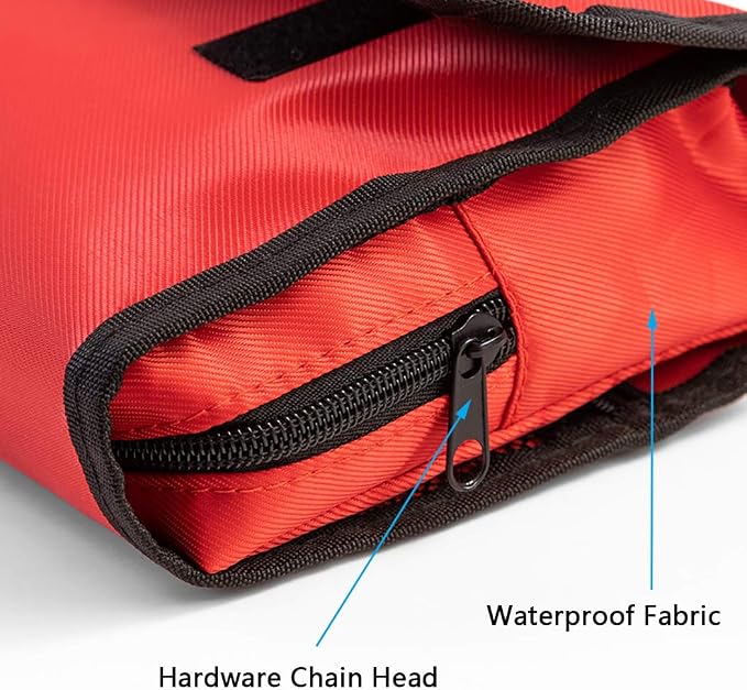 Nylon First Aid Empty Kit,Compact and Lightweight First Aid Bag for Emergency at Home, Office, Car, Outdoors, Boat, Camping, Hiking(Bag Only) (2 Pack Red Foldable)