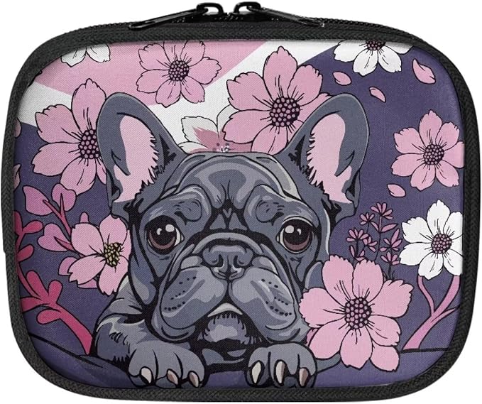 Cherry Blossoms Puppy Print First Aid Kit,Pet First Aid Kit Emergency Survival Kit Bag for Dog,Empty First Aid Bag Small First Aid Pouch Multifunction Emergency Medicine Storage Bag