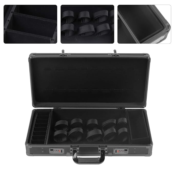 CNCEST Beauty Salon Barber Case,Hair Stylist Tool Kits Organizer,Professional Barber Travel Carry Case for Hair Scissors Tools Hair Stylist Pet Groome,Barber Carrying Case with Code Lock