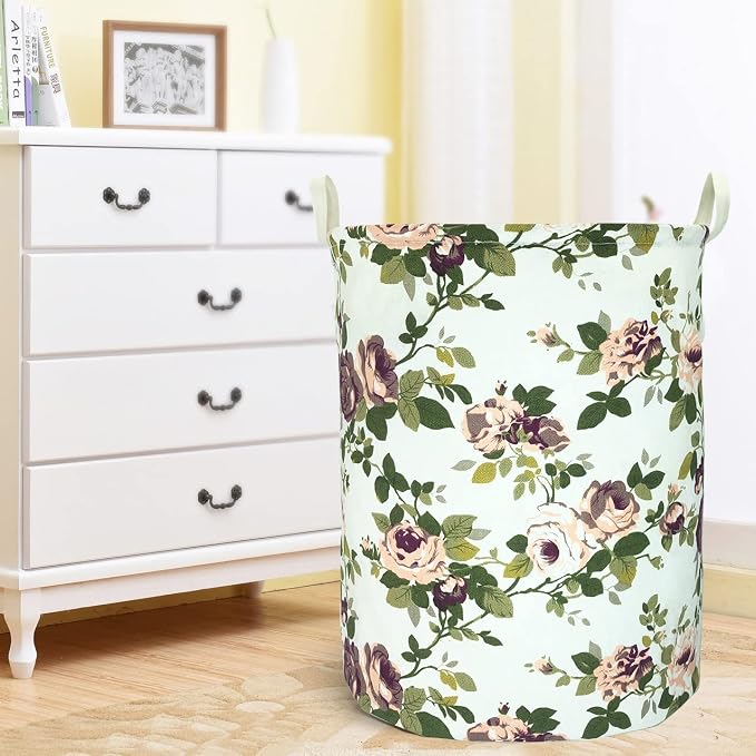 Merdes 19.7’’ Waterproof Foldable Laundry Hamper, Dirty Clothes Laundry Basket, Linen Bin Storage Organizer for Toy Collection (Laurel)