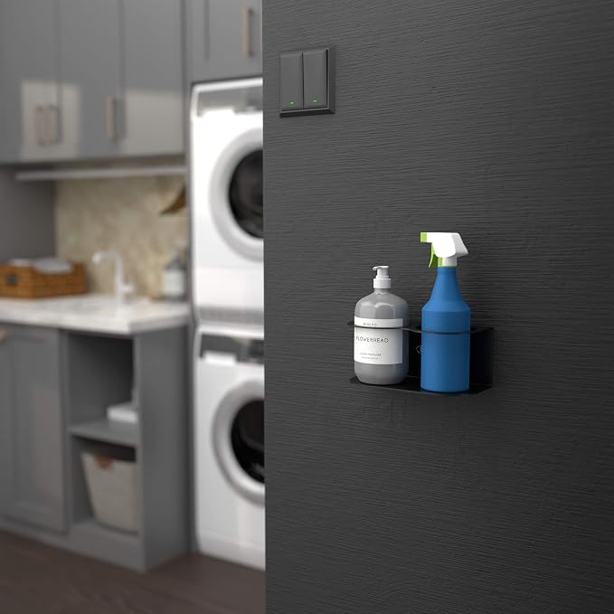 2 All-Purpose Spray Bottle Holder | Easy Install Wall Mount Hardware Included | Heavy-Duty Powder Coated Steel Storage Rack for Garage And Home | Craft Workspace Paint Bottle Organizer USA Made