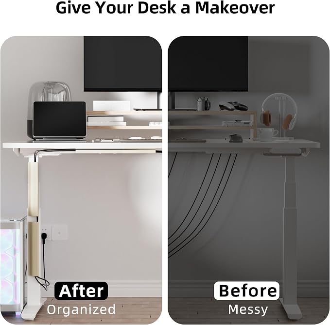 YECAYE 157in Cable Management, Cord Organizer,Easy Install Self-Adhesive Cord Hider, Cable Organizer, Cable Hider for Office Organization,Child & Pet Proof, Beige