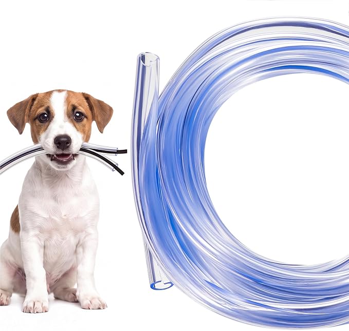 Pangda 30 ft Cord Protector for Dogs and Cats, 2 mm Thick 1/2 Inch, Clear