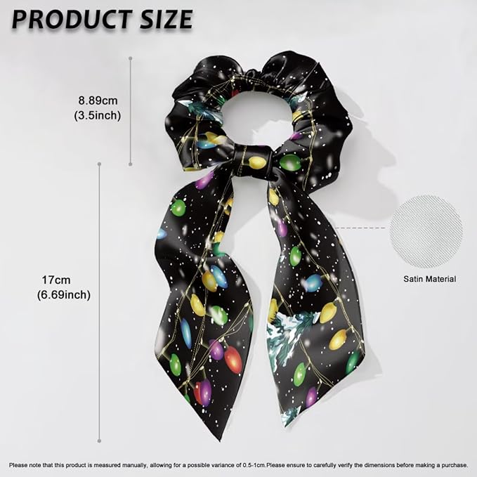 COEQINE Christmas Dog Bandanas Over Collar Valentines Dog Bandanas with Hair Tie Bracelet Set 2 Pcs Adult Costume and Dogs Clothing for Holiday Party Cosplay,Xmas Tree Black Snowman Lights