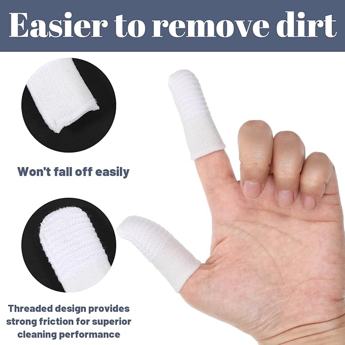20 Pcs Dog Finger Toothbrush, Soft Fabric Dog Tooth Brush Cat Pet Tooth Brushing Kit Washable Comfortable Finger Brush for Dogs Teeth Cleaning Dental Care