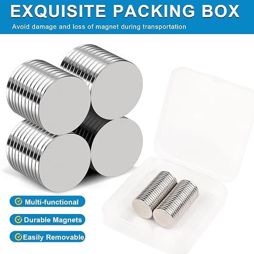 BEST CHOICE MAGNETS Small Magnets, 40 Pack Refrigerator Magnets 18x2mm | Rare Earth Magnets Neodymium Magnets for Crafts, Whiteboard, Kitchen Cabinet, 3D Printing