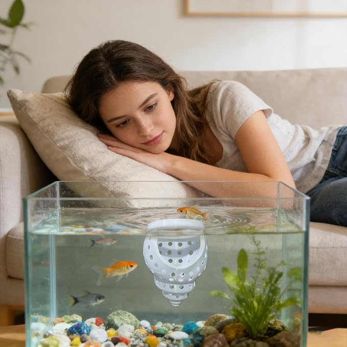 Floating Betta Bed, Fish Tank Decoration, Shrimp Cave Resting Spot with Soft Design, Aquarium Habitat Accessory, Relaxation Resting Stand, Betta Furniture for Home Office Bedroom