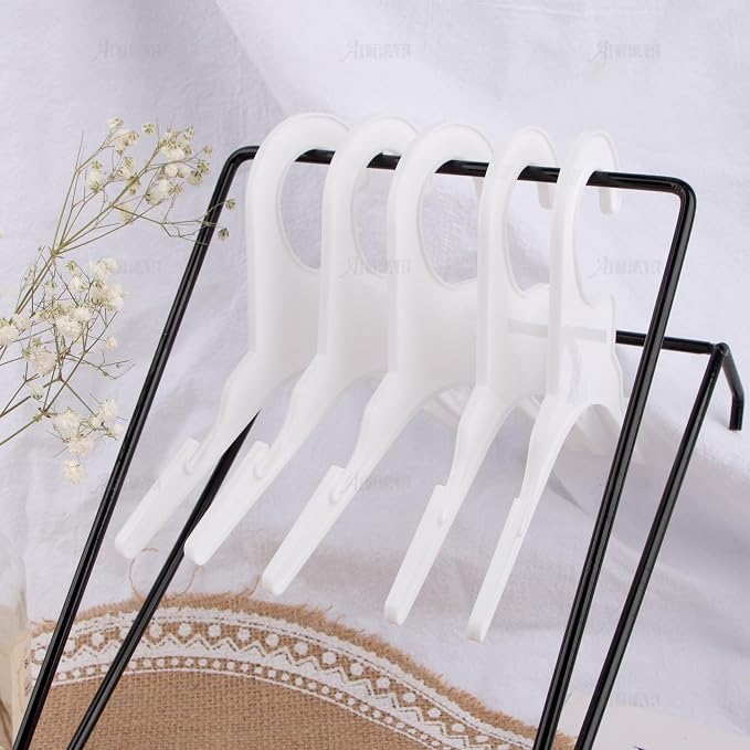 AUEAR, 10 Pack Plastic Pet Clothes Rack Hangers for Dog Puppy Cat