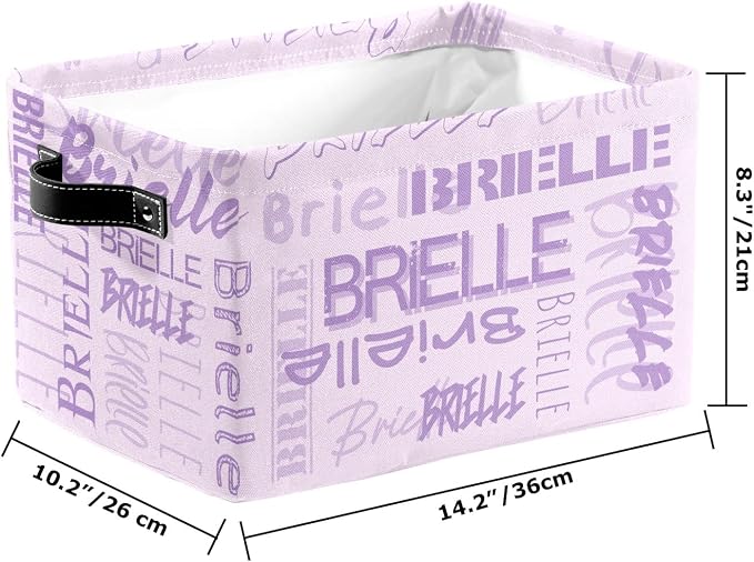 Personalized Storage Bins with Name Custom Kids Storage Basket Cubes Organizer with Handles for Organizing Boys and Girls Toys Shelf Closet Nursery Baskets Boxes, 1 Pack