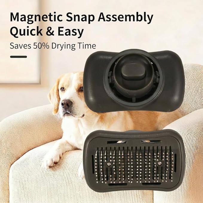 LUMIXA Heated Pet Grooming Brush, Third-Party Accessory Compatible with Dyson Supersonic Hair Dryer HD01 HD02 HD03 HD04 HD08 HD15, Professional Deshedding Tool for Dogs & Cats (Dryer Not Included)
