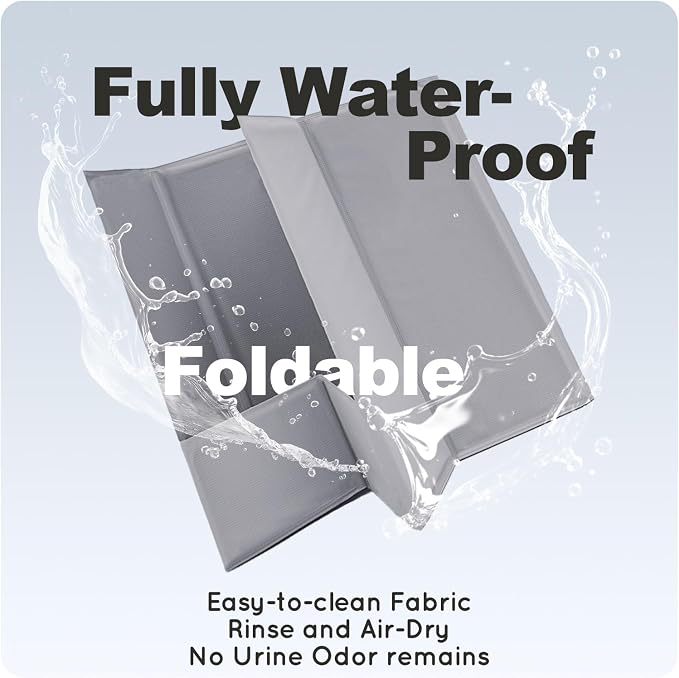HQ4US 4LEGS Dog Litter Box Indoor High Walls, Puppy Pee Pad Holder Foldable | Dog Potty Tray, Extra Large Dog Toilet with Clip,No Assembly, Waterproof, Easy Clean, No Spill, Seamless, Portable for Travel