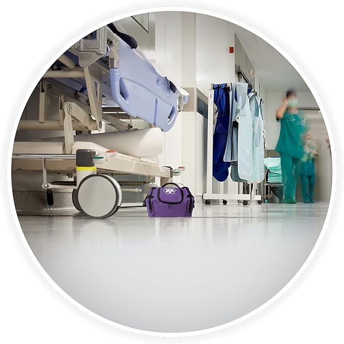 ASA TECHMED First Aid Responder EMS Emergency Medical Trauma Bag EMT, Fire Fighter, Police Officer, Paramedics, Nurse, Purple