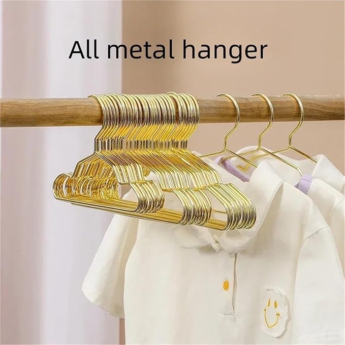 Heavy Duty Kids Child Clothes Hangers, Metal pet Storage Wardrobe Portable Rack Apparel, Clothes Hangers with Non-Slip Shoulder Notches, for Suit, Jacket, Shirt, Dress & Pants